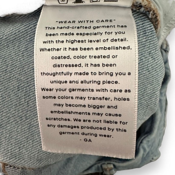 Good American Good Classic Jeans in Indigo267 High Rise Split Hem Size 14/32 - Picture 14 of 14